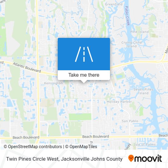 Twin Pines Circle West map