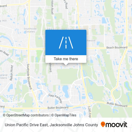 Union Pacific Drive East map