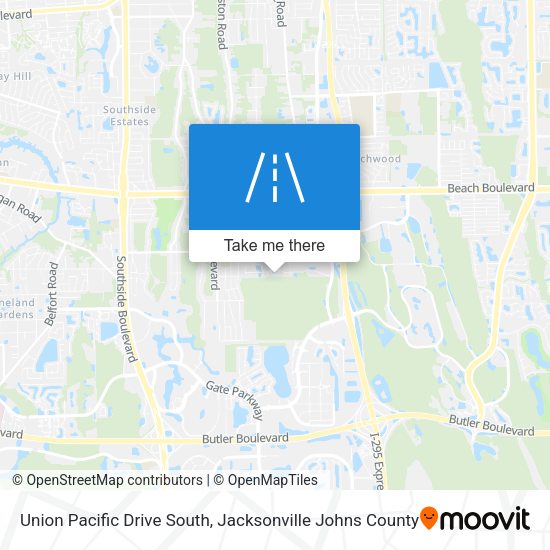 Union Pacific Drive South map