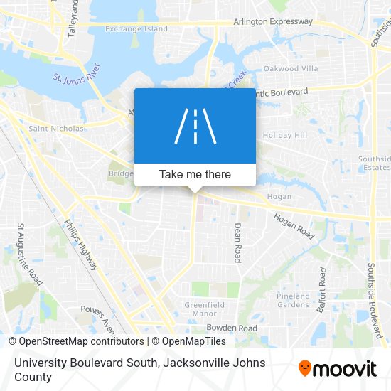 University Boulevard South map