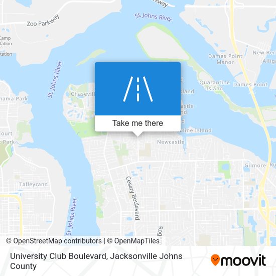 Mapa de University Club Boulevard