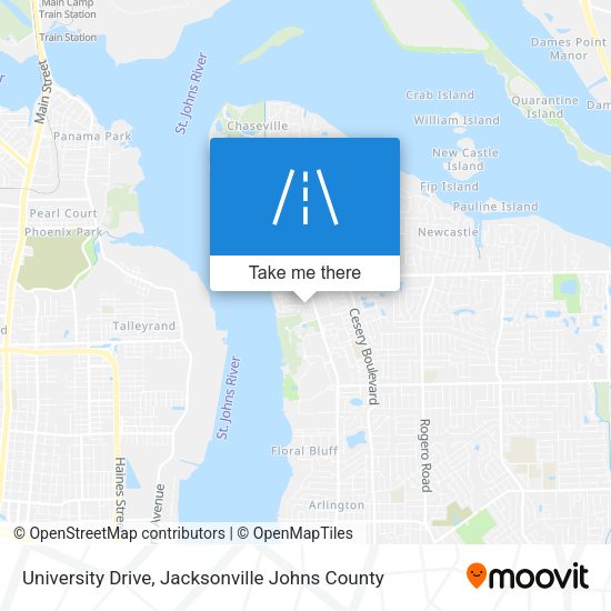 University Drive map
