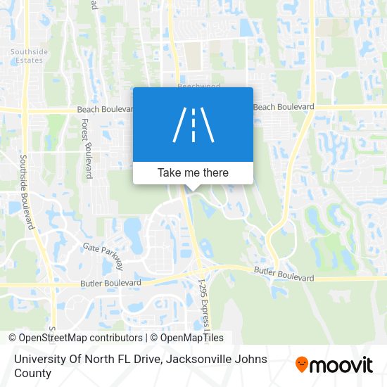 University Of North FL Drive map