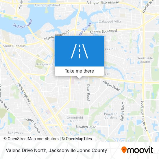 Mapa de Valens Drive North