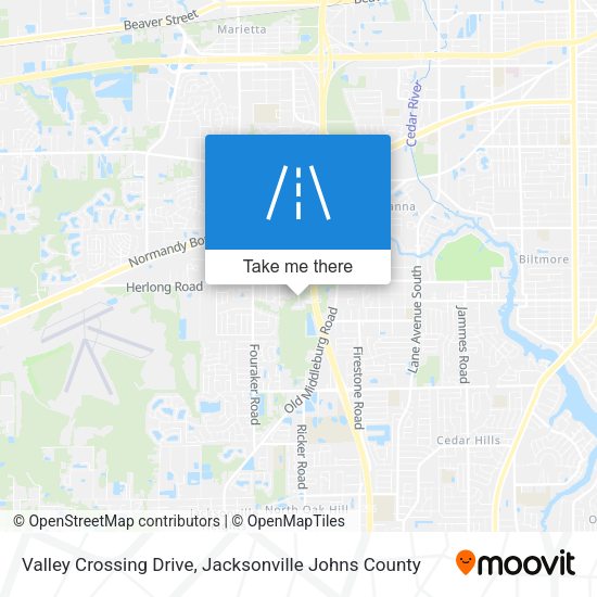 Valley Crossing Drive map