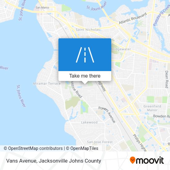 Mapa de Vans Avenue