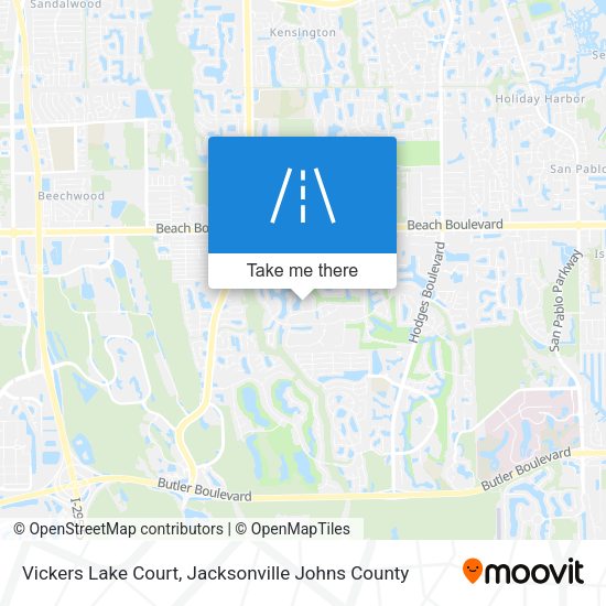 Vickers Lake Court map