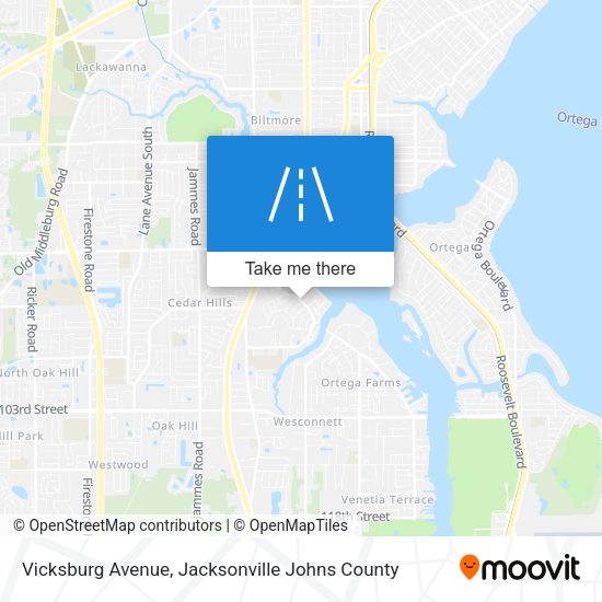 Vicksburg Avenue map