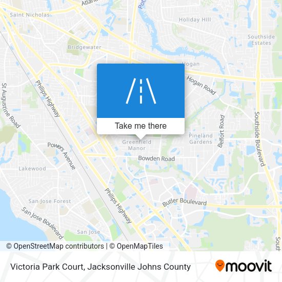 Victoria Park Court map