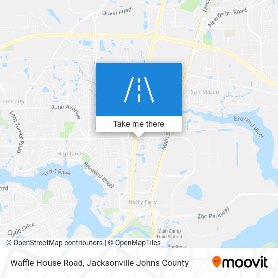 Mapa de Waffle House Road