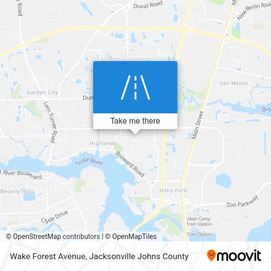 Wake Forest Avenue map
