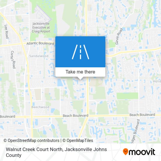 Walnut Creek Court North map