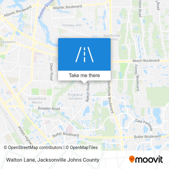 Walton Lane map