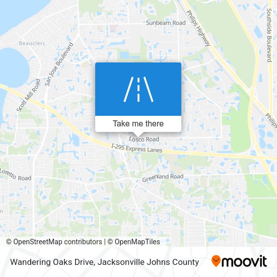 Wandering Oaks Drive map