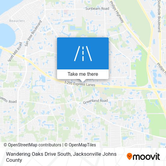 Mapa de Wandering Oaks Drive South