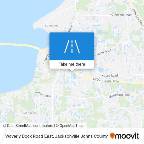 Mapa de Waverly Dock Road East