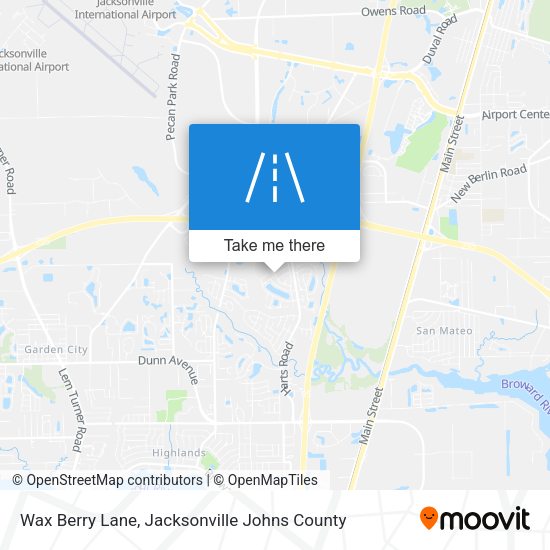 Wax Berry Lane map