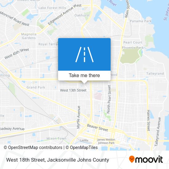 Mapa de West 18th Street