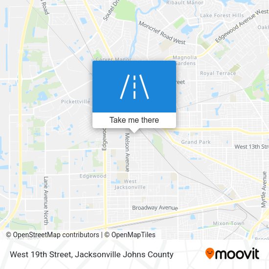 West 19th Street map