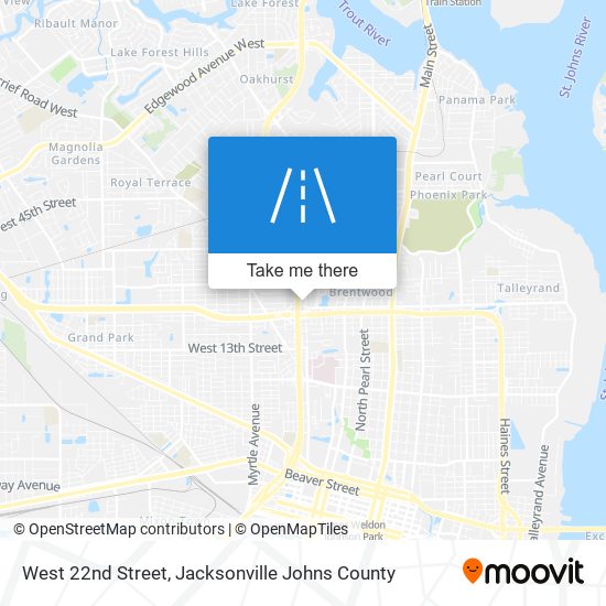 West 22nd Street map