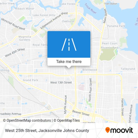 West 25th Street map