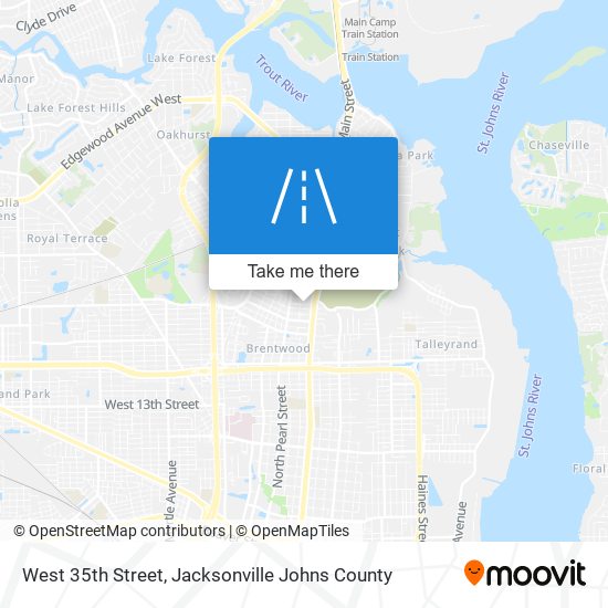 West 35th Street map