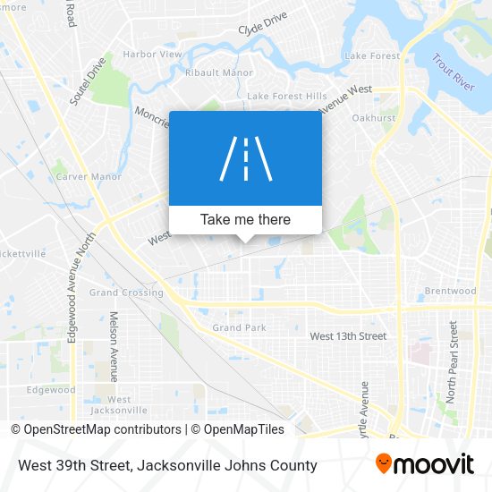 West 39th Street map