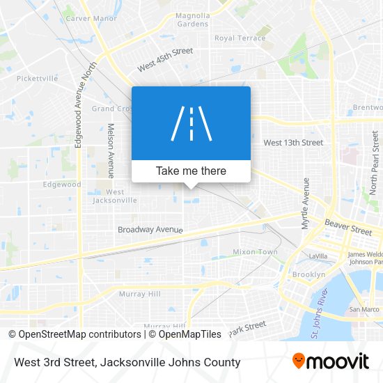 West 3rd Street map