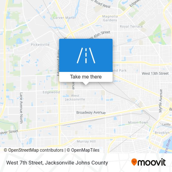 West 7th Street map
