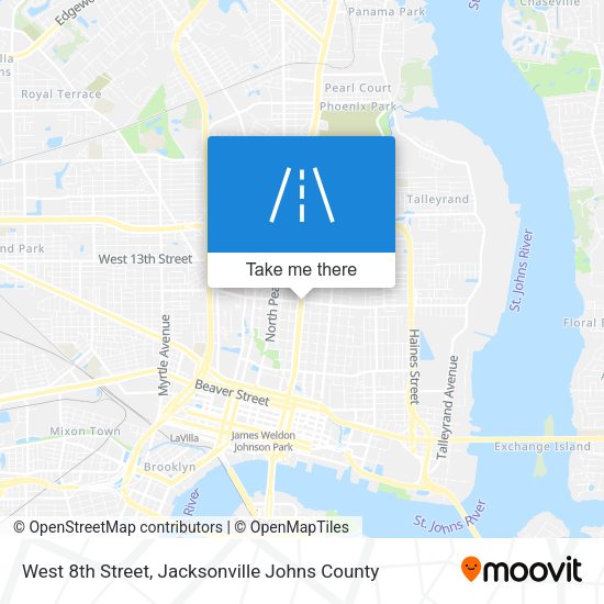 West 8th Street map