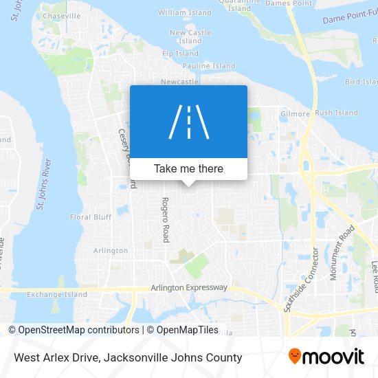 West Arlex Drive map