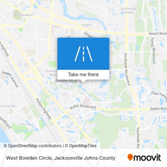 West Bowden Circle map