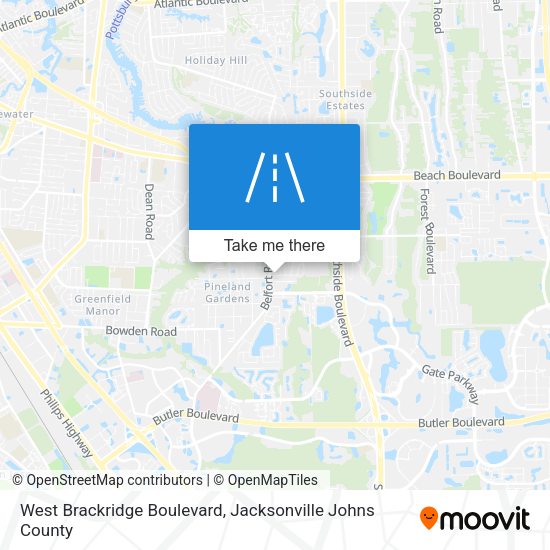 West Brackridge Boulevard map