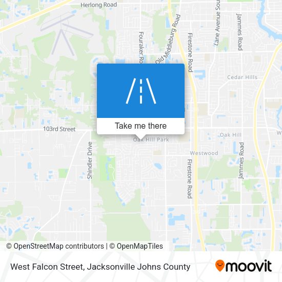 West Falcon Street map