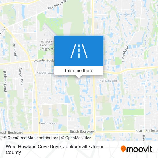 West Hawkins Cove Drive map