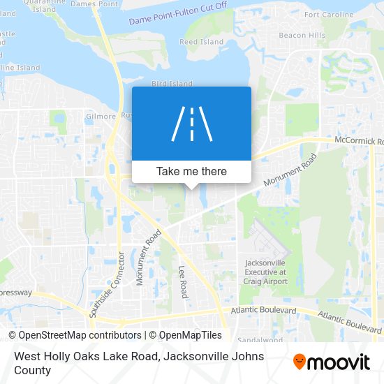 West Holly Oaks Lake Road map