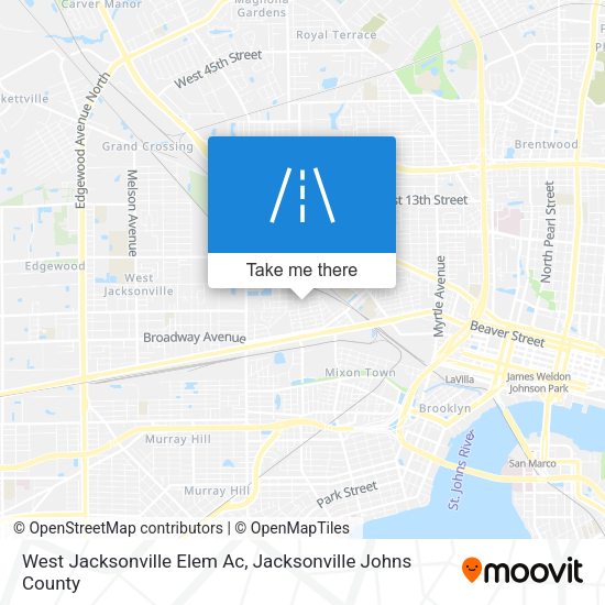 West Jacksonville Elem Ac map