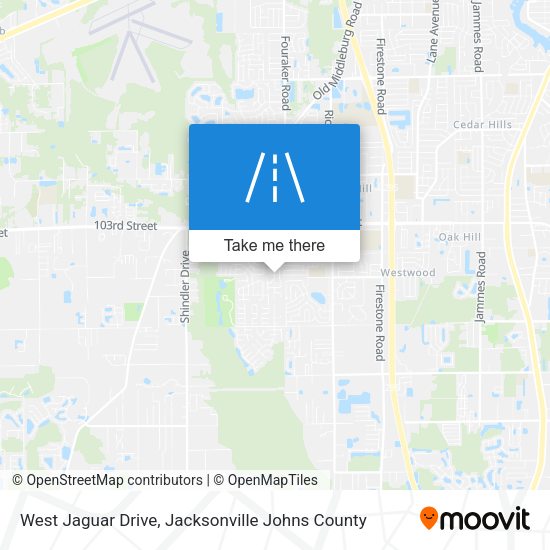 West Jaguar Drive map