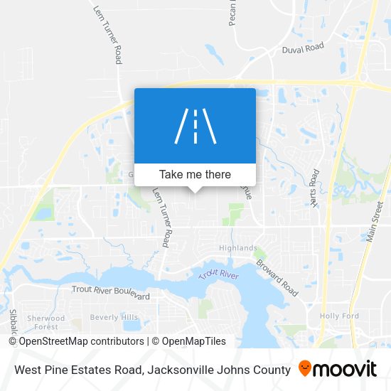 West Pine Estates Road map