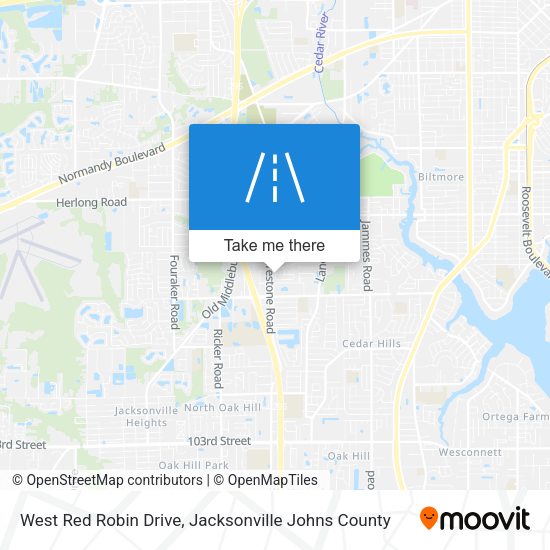 Mapa de West Red Robin Drive