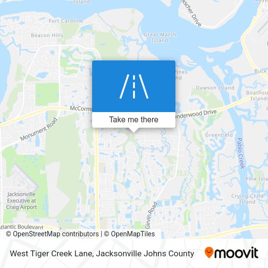 Mapa de West Tiger Creek Lane