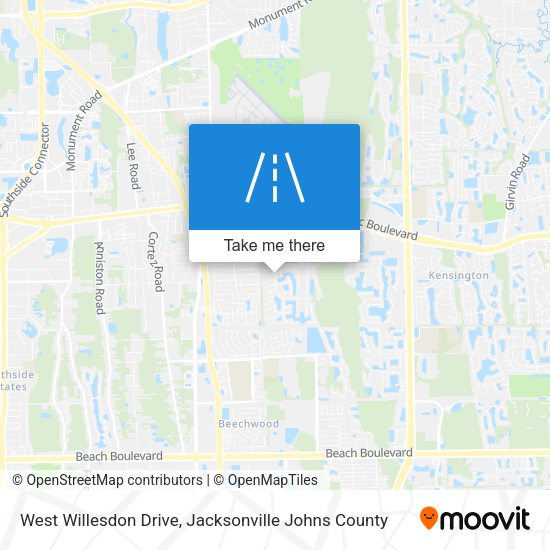 West Willesdon Drive map