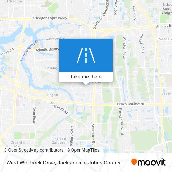 West Windrock Drive map