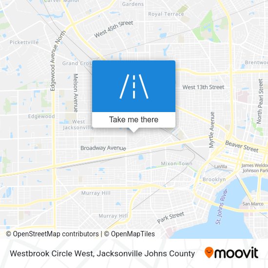 Westbrook Circle West map