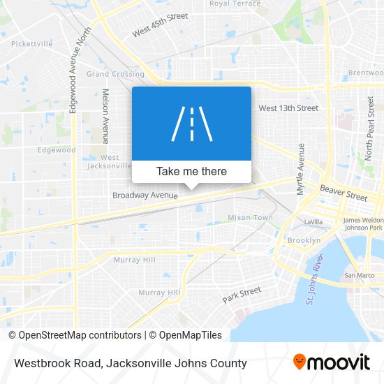 Westbrook Road map