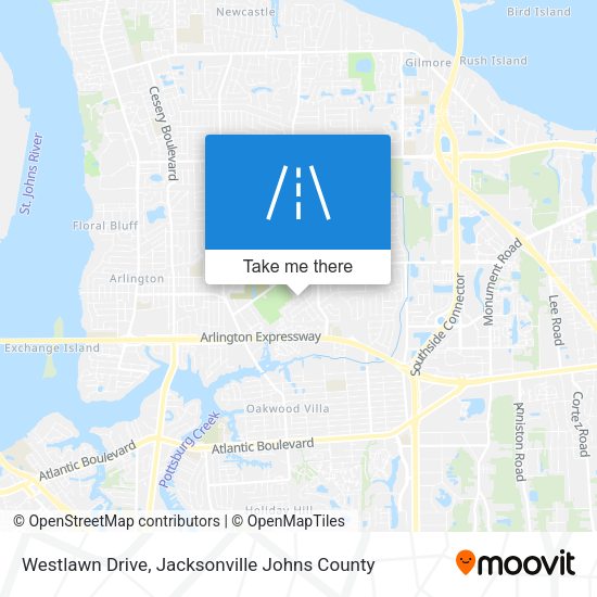 Westlawn Drive map