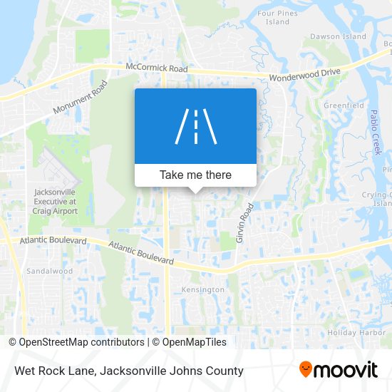 Mapa de Wet Rock Lane