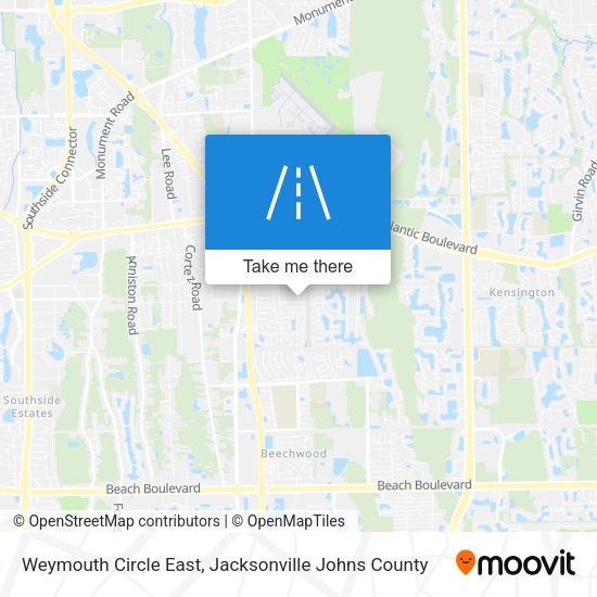Weymouth Circle East map