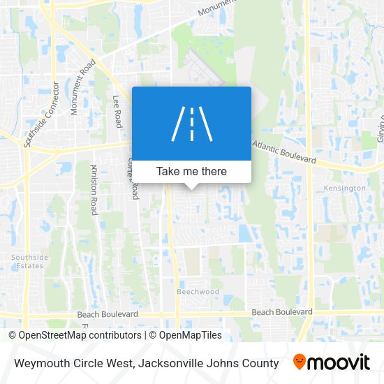 Weymouth Circle West map