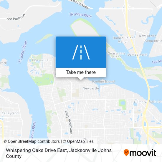 Mapa de Whispering Oaks Drive East